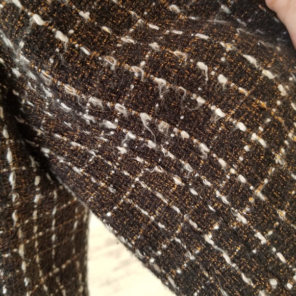 Coldwater Creek Brown Gold Tweed Button Jacket - Picture 8 of 8